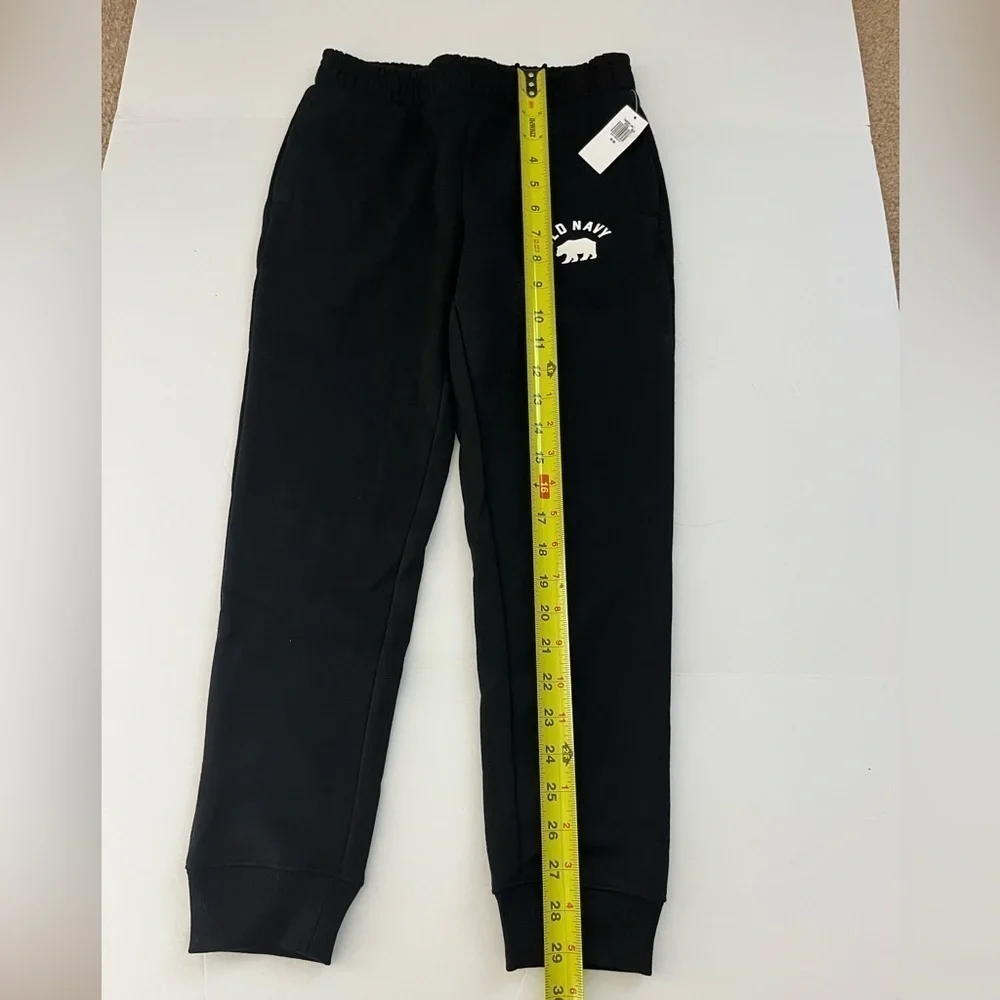 Old Navy Logo Jogger Sweatpants Girls size Medium Black New with Tags